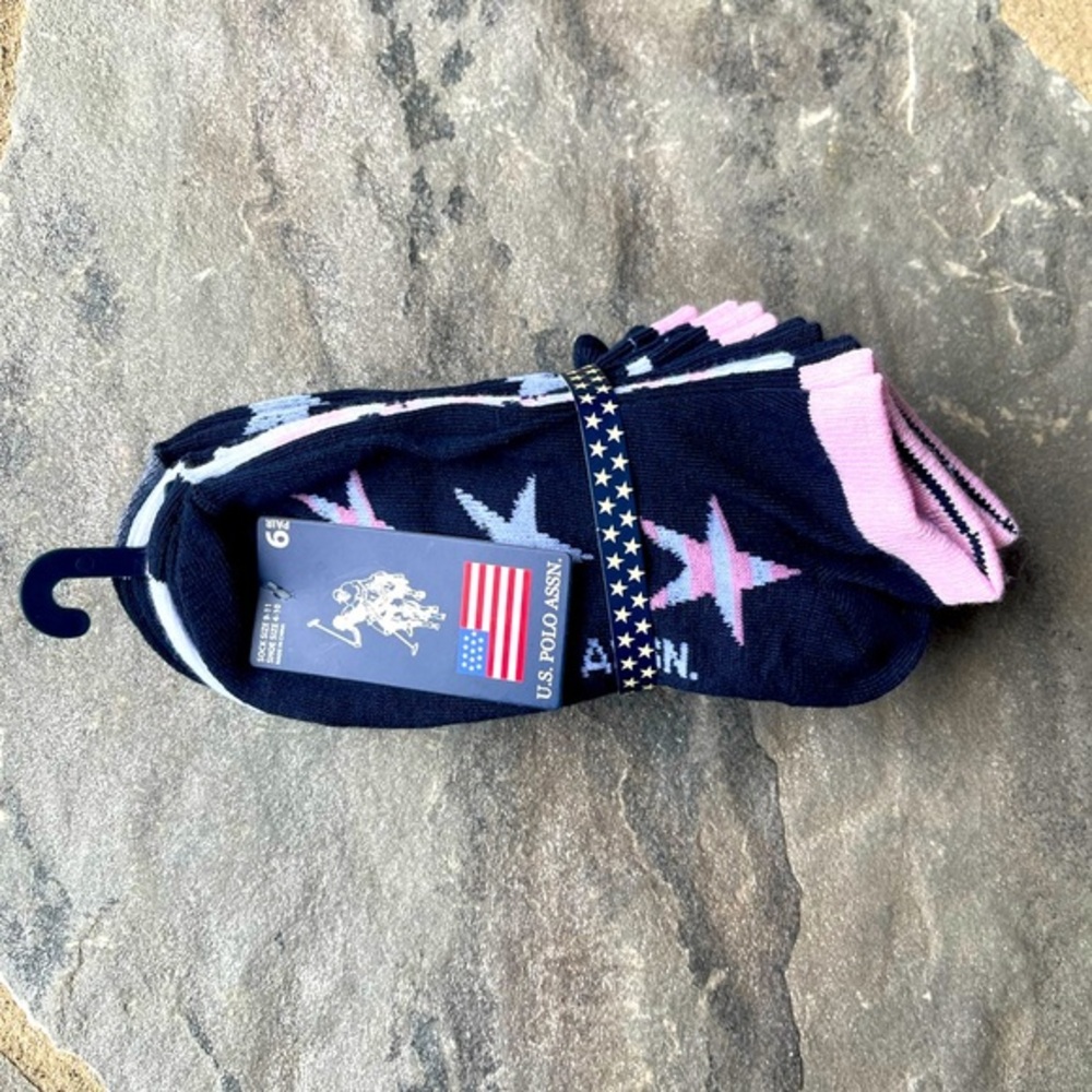 New🌟Polo Ralph Lauren American Assortment 6 pack no show socks